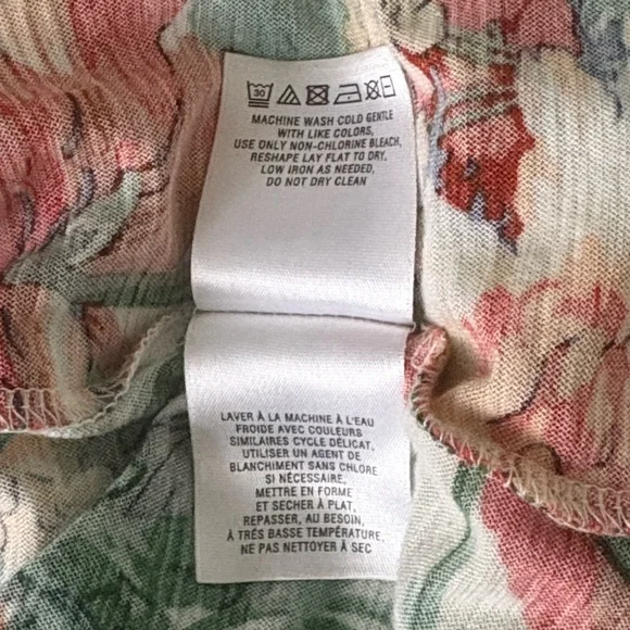 NEW Anthropologie Meadow Rue Floral Chiffon Jersey Knit Overlap Back Tank Top  M - Picture 13 of 15